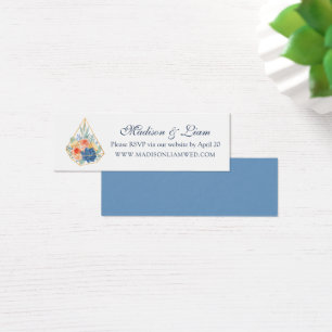 Floral Succulent Macaron Wedding RSVP Cards
