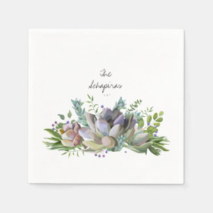 Floral Succulent Napkin