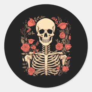Floral Sugar Skull Day Of Government Agencyd Dia Classic Round Sticker