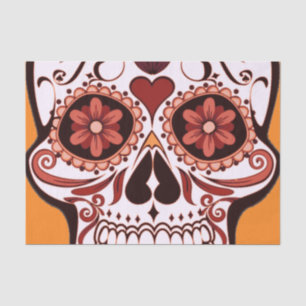 Floral Sugar Skull Day of the Dead Art Tissue Paper