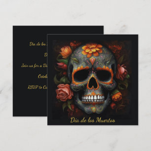 Floral Sugar Skull Dia de los Muertos Calavera