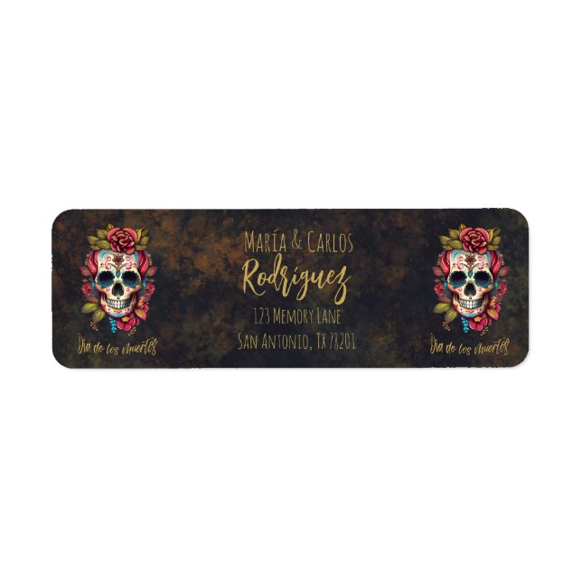 Floral Sugar Skull Día de los Muertos Return  (Front)