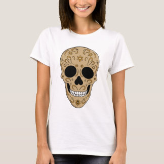 Floral Sugar Skull Dia de los Muertos T-Shirt