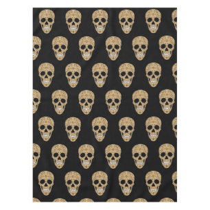 Floral Sugar Skull Dia de los Muertos Tablecloth