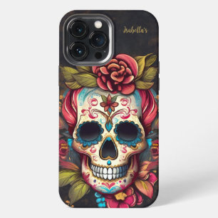 Floral Sugar Skull Quinceanera Birthday iPhone 13 Pro Max Case