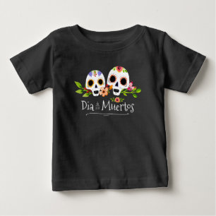 Floral Sugar Skulls Dia de Muertos Shirt