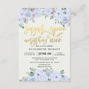 Floral Sugar & Spice & Everything Nice Baby Shower Invitation