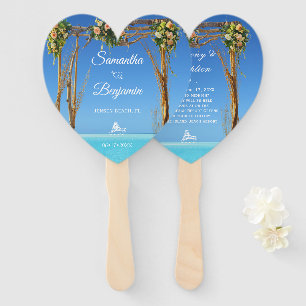 Floral Summer Beach Wedding Gate Reception Hand Fan