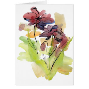 Floral summer design with hand-painted abstract 2