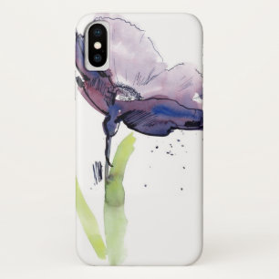 Floral summer design with hand-painted abstract iPhone x case