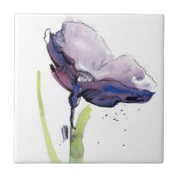 Floral summer design with hand-painted abstract
