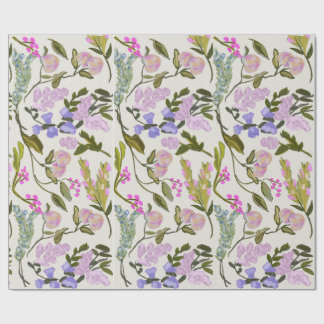 Floral Summer Peach Wrapping Paper