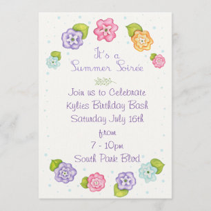 Floral Summer Soiree Invitation