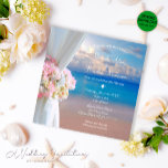 Floral Summer Sunset Tropical Ocean Beach Wedding Invitation<br><div class="desc">Invite your cherished guests to a truly magical celebration with our breathtaking Floral Summer Sunset Tropical Ocean Beach Wedding Invitation. Designed to capture the enchanting beauty of a golden hour ceremony, this exquisite invitation artfully blends the vibrant hues of a tropical sunset with lush, elegant florals and the serene expanse...</div>
