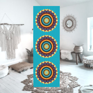 Floral Sun Mandala Yoga Mat