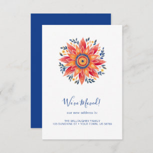 Floral Sunburst Moving Announcement