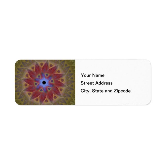 Floral Sundial Return Address Labels (Front)