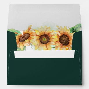 Floral Sunflower Bridal Shower Envelope