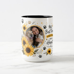 Floral Sunflower Custom Photo Pet Mum Mug