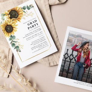 Floral Sunflower Eucalyptus 2026 Graduation Party