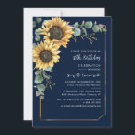 Floral Sunflower Eucalyptus 80th Birthday Party Invitation<br><div class="desc">Celebrate the special 80th milestone with elegance, grace, and timeless beauty with our Floral 80th Birthday Party Invitation. Designed to transform this milestone birthday party into an exquisite and unforgettable garden of joy, this card truly encapsulates the charm of the floral theme and the significance of a 80th birthday. TIP:...</div>