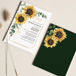 Floral Sunflower Eucalyptus Bridal Shower Invite<br><div class="desc">Create a modern Sunflower Floral Bridal Shower invitation card with this cute template featuring beautiful rustic floral bouquet with modern simple typography. TIP: Matching wedding suite cards like RSVP, wedding programs, banners, tapestry, gift tags, signs, and other wedding keepsakes and goodies are available in the collection below featuring this design....</div>