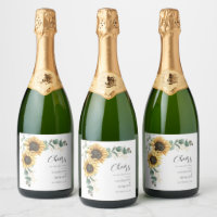 Floral Sunflower Eucalyptus Watercolor Wedding