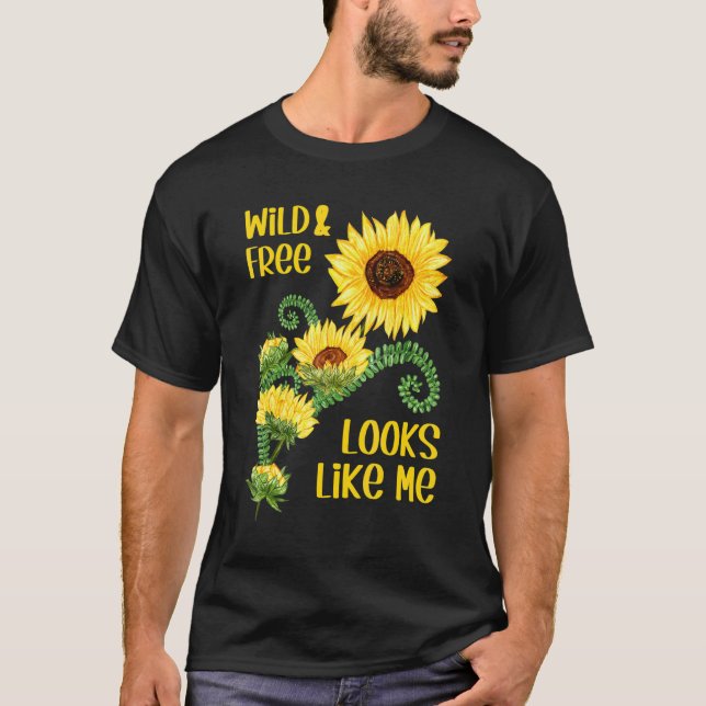 Floral Sunflower Graphic For Women Kids - Wild And T-Shirt (Front)