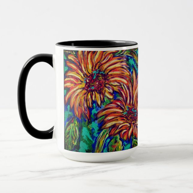 Floral Sunflower Mug (Left)