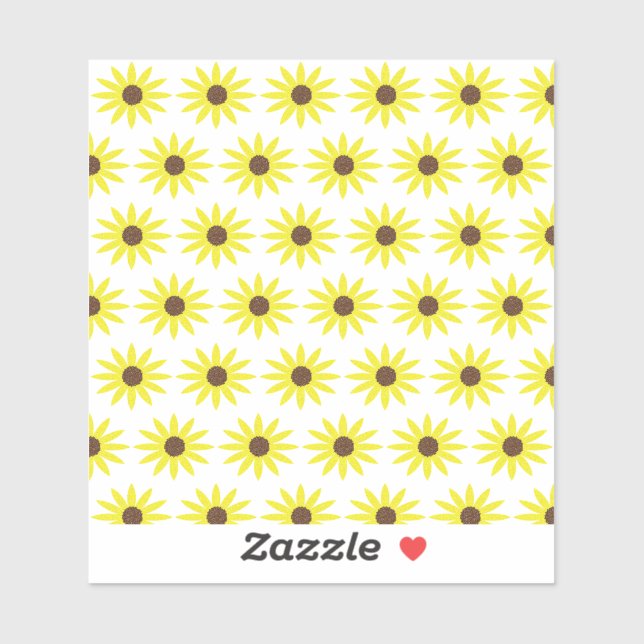 Floral Sunflower Patterns Golden Yellow Flowers (Sheet)