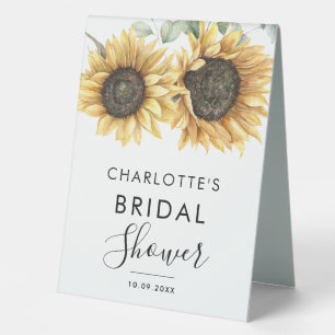 Floral Sunflower Script Watercolor Bridal Shower
