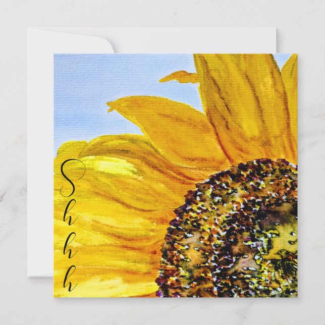 Floral Sunflower Surprise Birthday Party Invitation (Front)