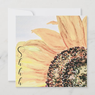 Floral Sunflower Surprise Birthday Party Invitation