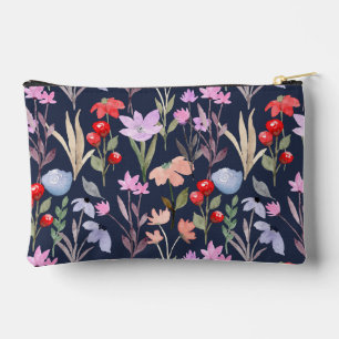 Floral Surface Pattern Fashion Botanical Accessory Pouch