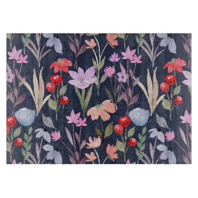 Floral Surface Pattern Fashion Botanical           Cutting Board (Front)