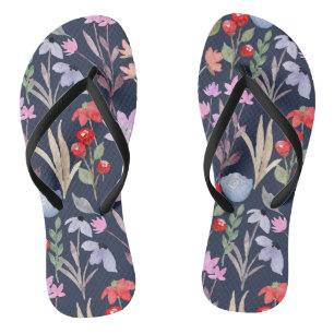 Floral Surface Pattern Fashion Botanical           Flip Flops