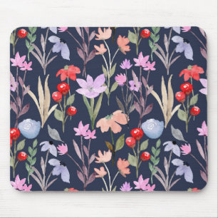 Floral Surface Pattern Fashion Botanical Mouse Mat