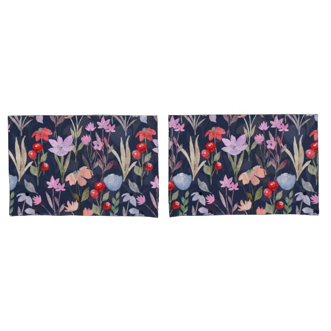 Floral Surface Pattern Fashion Botanical           Pillowcase (Front-Set)