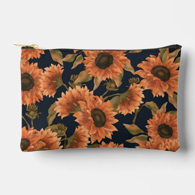 Floral Surface Pattern-Fashion Decorative Tropical Accessory Pouch (Front)