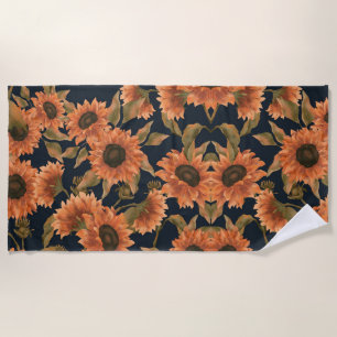 Floral Surface Pattern-Fashion Decorative Tropical Beach Towel