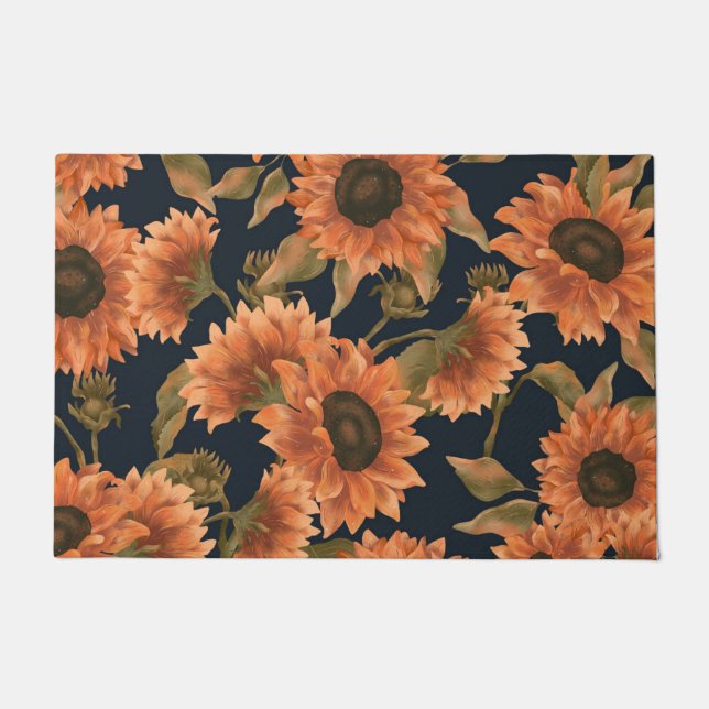 Floral Surface Pattern-Fashion Decorative Tropical Doormat (Front)