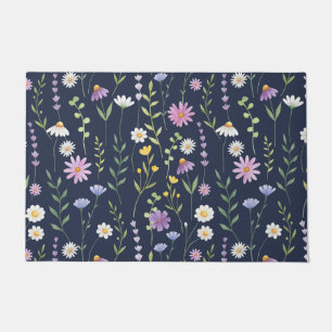 Floral Surface Pattern-Fashion Spring Flowers Doormat