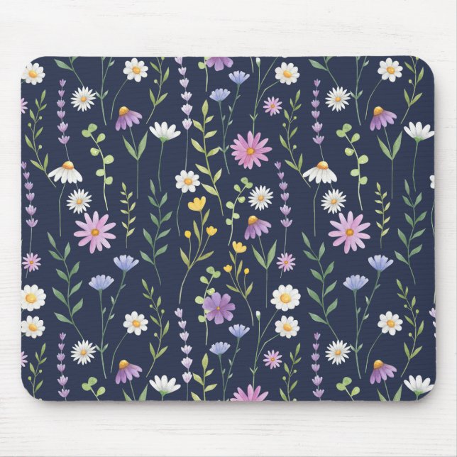Floral Surface Pattern-Fashion Spring Flowers      Mouse Mat (Front)
