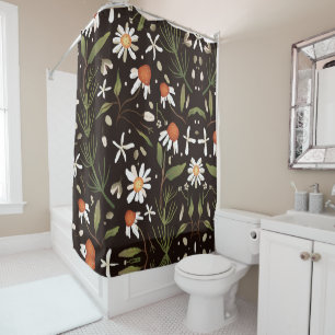 Floral Surface Pattern Fashion Spring Shower Curtain
