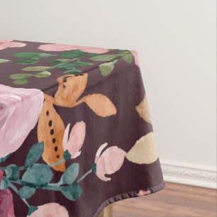 Floral Surface Pattern-Fashion Watercolor Colourfu Tablecloth