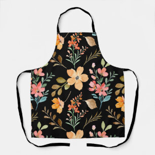 Floral Surface Pattern- Fashion Watercolor Spring  Apron