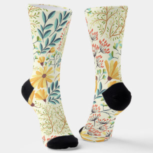 Floral Surface Pattern- Stylish Abstract Wallpaper Socks