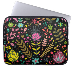 Floral Surface Pattern- Stylish Flowers Wallpaper  Laptop Sleeve