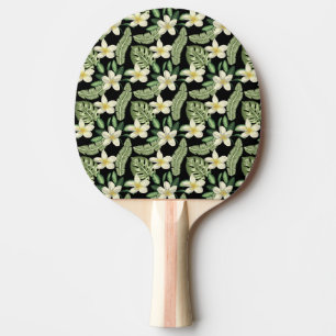 Floral surface pattern Tropical flowers and leaves Ping Pong Paddle