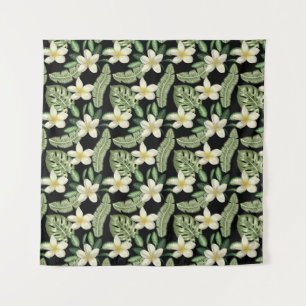 Floral surface pattern Tropical flowers and leaves Tapestry